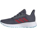 Buty dla dzieci adidas Duramo 9 K szaro-czerwone EG7899