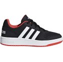 Buty dla dzieci adidas Hoops 2.0 K czarno-czerwone B76067