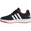 Buty dla dzieci adidas Hoops 2.0 K czarno-czerwone B76067