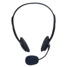 Defender Aura HN-102  słuchawki z mikrofonem  regulacja głośności  czarna  otwarta  2x 3.5 mm jack