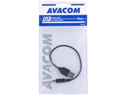 Kabel USB (2.0), USB A M- USB micro M, 0.22m, czarny, Avacom
