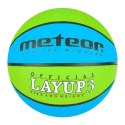 Piłka Koszykowa Meteor Layup 3 niebiesko-zielona 07048
