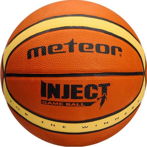 Piłka koszykowa Meteor Inject 14 Paneli 5 brązowo-beżowa 07070