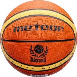 Piłka koszykowa Meteor Inject 14 Paneli brązowo beżowa roz 7 07072