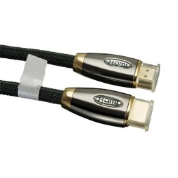 Kabel HDMI M- HDMI M, High Speed, 2m, pozłacane końcówki, czarny