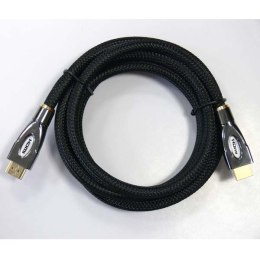 Kabel HDMI M- HDMI M, High Speed, 2m, pozłacane końcówki, czarny