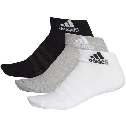 Skarpety adidas Cushioned Ankle 3PP białe, czarne, szare DZ9364