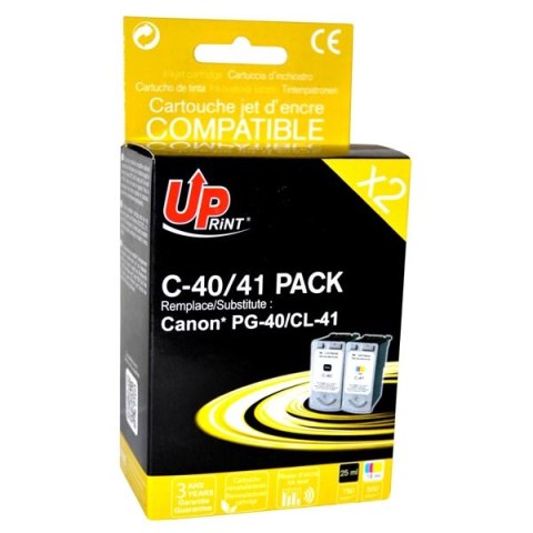 UPrint kompatybilny ink / tusz z PG40+CL41, black/color, 25+3x18ml, C-40/41 PACK, dla Canon iP1600, 2200, MP150, 170, 450