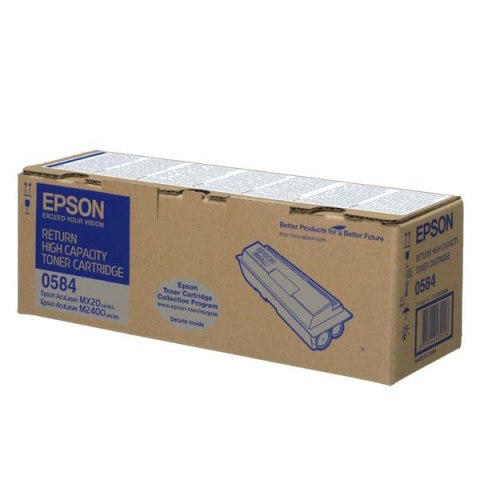 Epson oryginalny toner C13S050584, black, 8000s, return, high capacity, Epson Aculaser M2400, MX20