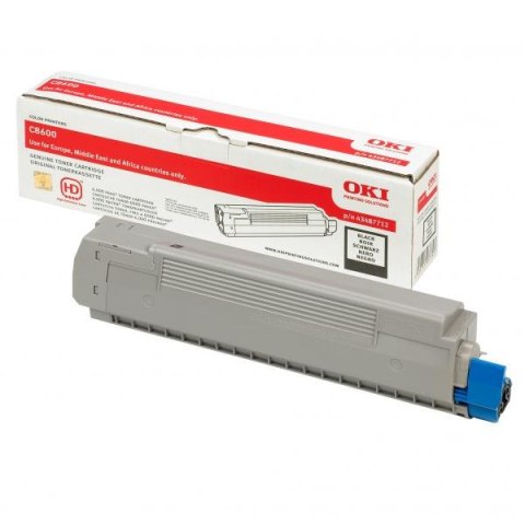 OKI oryginalny toner 43487712, black, 6000s, OKI C8600