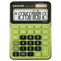 Sencor Kalkulator SEC 372T/GN, zielona, biurkowy, 12 miejsc