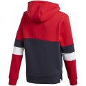 Bluza dla dzieci adidas Linear CB Hooded Fleece czerwono-granatowa GD6331