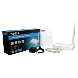 NETIS router WF2411E 2.4GHz, extender/ wzmacniacz, access point, 150Mbps, zewnętrzna anténa, 802.11n, multi-SSID, WPS