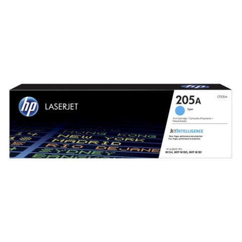 HP oryginalny toner CF531A, cyan, 900s, HP 205A, HP Color LaserJet Pro M180n, M181fw