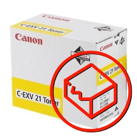 Canon oryginalny toner z CEXV21, CEXV21, yellow, 14000s, 0455B002, Uszkodzone opakowanie typ B, dla Canon iR-C2880, 3380, 3880, 