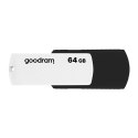Goodram USB flash disk, 2.0, 64GB, UC02, black and white, UCO2-0640KWR11, wsparcie OS Win 7