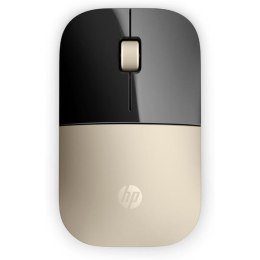 HP mysz Z3700 Wireless Gold  1200DPI  2.4 [GHz]  optyczna Blue LED  3kl.  1 scroll  bezprzewodowa  złota  1 szt AA  Windows 7 8 