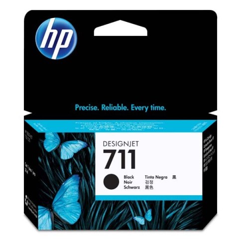 HP oryginalny ink / tusz CZ129A, HP 711, black, 38ml, HP DesignJet T120, T520