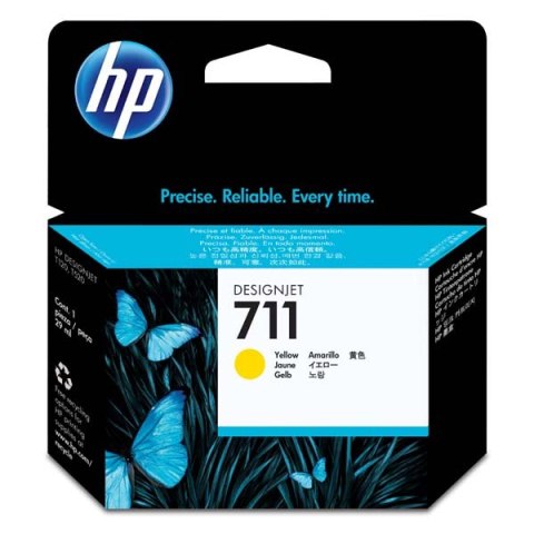 HP oryginalny ink / tusz CZ132A, HP 711, yellow, 29ml, HP DesignJet T120, T520