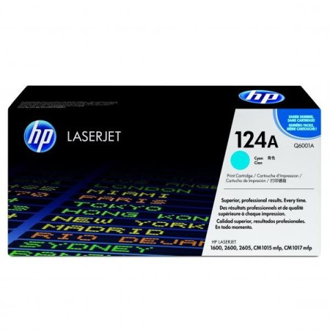 HP oryginalny toner Q6001A, cyan, 2000s, HP 124A, HP Color LaserJet 1600, 2600n, 2605