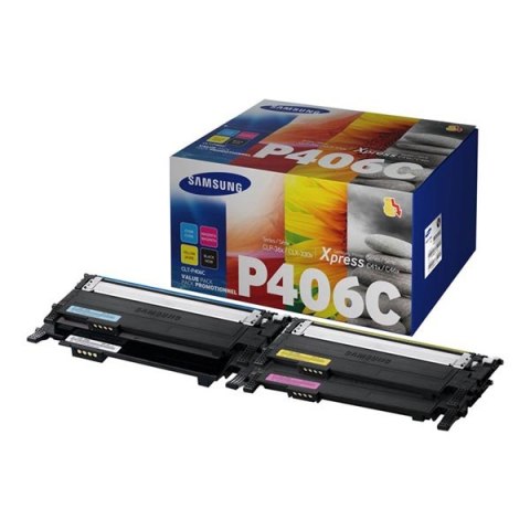 HP oryginalny toner SU375A, CLT-P406C, CMYK, 1500, 3*1000s, P406C, 4 pack typ Samsung CLP-360, CLP-365, CLX-3300, 3305, Xpress C