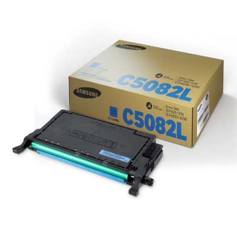 HP oryginalny toner SU055A, CLT-C5082L, cyan, 4000s, C5082L, high capacity, Samsung CLP-620, CLP-670, CLX-6220, CLX-6250