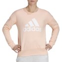 Bluza damska adidas Badge of Sport Crew brzoskwiniowa GC6926