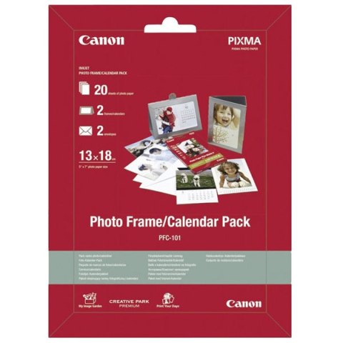 Canon Photo Frame/Calendar Pack, ramka/kalendarz, foto papier, połysk, biały, 13x18cm, 5x7", 260 g/m2, 20 szt., 2311B054, atrame