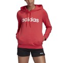 Bluza damska adidas W Essentials Linear Over Head Hoodie czerwona FM6440