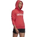 Bluza damska adidas W Essentials Linear Over Head Hoodie czerwona FM6440