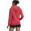 Bluza damska adidas W Essentials Linear Over Head Hoodie czerwona FM6440