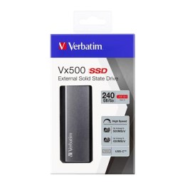 Dysk zewnętrzny SSD Vx500 Verbatim USB 3.1, 240GB, 47442 srebrny