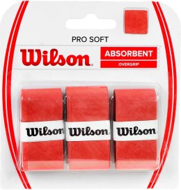 Owijka Wilson Pro Soft Absorbent Overgrip czerwona 3szt WRZ4040OR