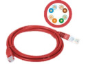 Patch-cord U/UTP kat.5e PVC 2.0m czerwony