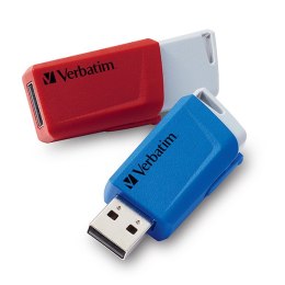Verbatim USB flash disk, 3.2, 32GB, Store,N,Click, niebieski, czerwony, 49308, 2 szt.
