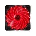 Wentylator PC, FAN, czerwony, 15 led, świecący, 12 cm, Marvo