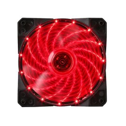 Wentylator PC, FAN, czerwony, 15 led, świecący, 12 cm, Marvo
