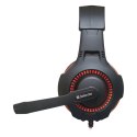 Defender Warhead G-450, słuchawki z mikrofonem, regulacja głośności, czarno-czerwona, słuchawki zamknięte, podświetlane, USB