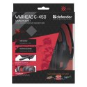 Defender Warhead G-450, słuchawki z mikrofonem, regulacja głośności, czarno-czerwona, słuchawki zamknięte, podświetlane, USB
