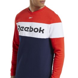 Bluza męska Reebok Te Linear Logo Fleece Crew czerwona FS8473