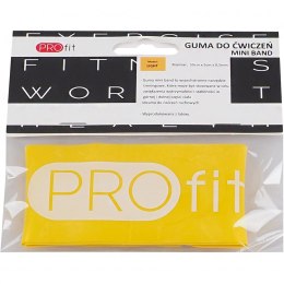 Guma Profit Mini Band 50cmx5cmx0,5mm żółta
