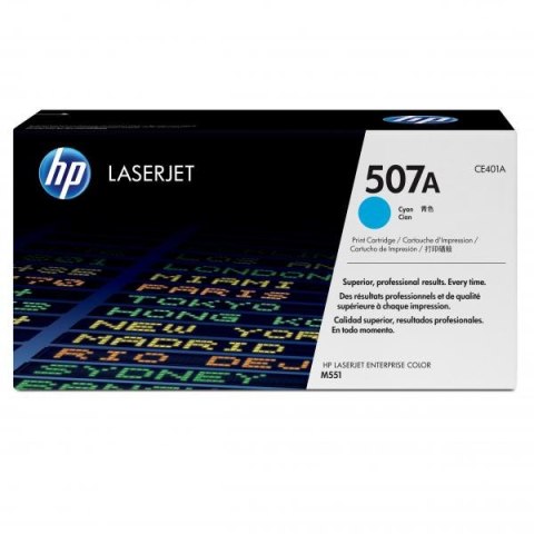 HP oryginalny toner CE401A  cyan  6000s  HP 507A  HP LaserJet Enterprise 500 color M551