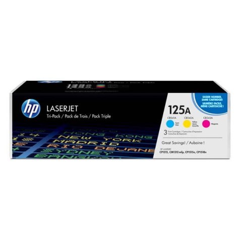 HP oryginalny toner CF373AM  CMY  4200 (3x1400)s  HP 125A  HP Color LaserJet CP1215  CP1515  CP1518ni  3x800g  3szt