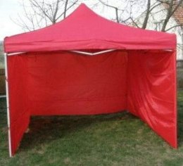 Namiot Ogrodowy party CLASSIC nożycowy + ściany boczne - 3 x 3 m czerwony.