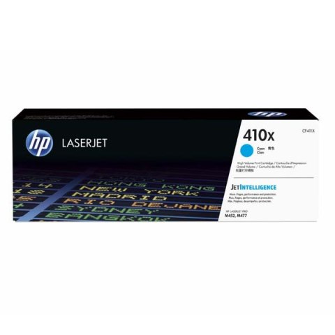 HP oryginalny toner CF411X  cyan  5000s  HP 410X  high capacity  HP LJ Pro M452  LJ Pro MFP M477  650g