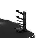 ULTRADESK Biurko dla gracza LEVEL BLACK  140x70cm  72-124cm  elektycznie regulowany  z podkładką pod mysz XXL  uchwyt na słuchaw