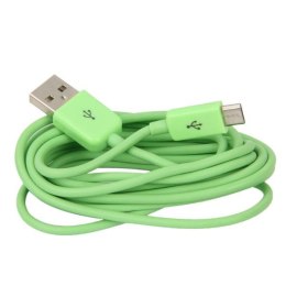 Kabel USB (2.0), USB A M- USB micro M, 1m, zielony