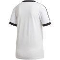 Koszulka damska adidas 3 Stripes Tee biało-czarna ED7483