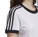 Koszulka damska adidas 3 Stripes Tee biało-czarna ED7483