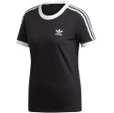 Koszulka damska adidas 3 Stripes Tee czarno-biała ED7482